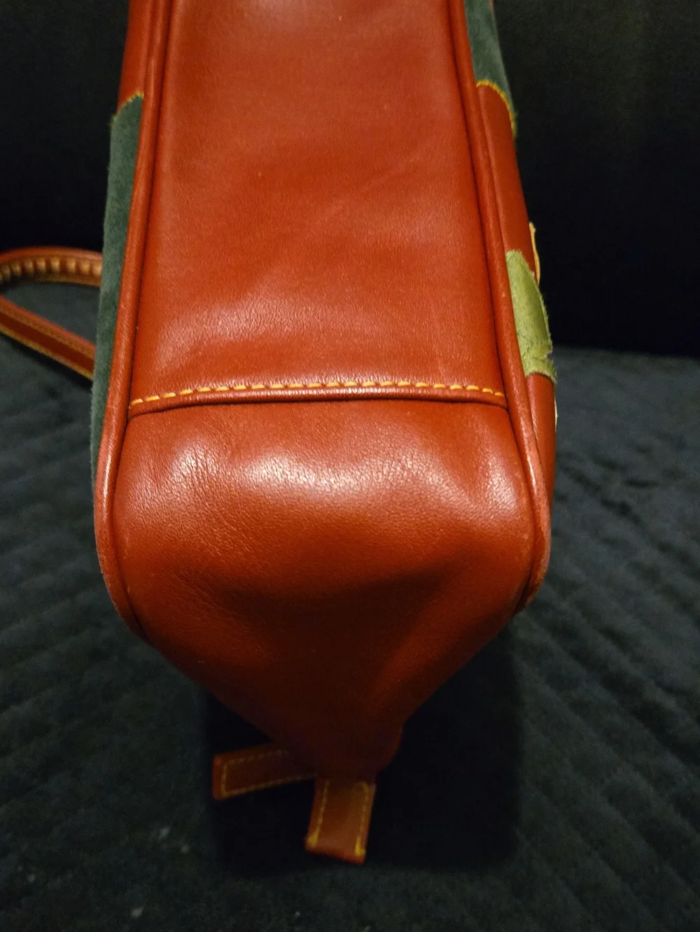 Rare Vintage Isabella Fiore Leather embroidered Hand bag